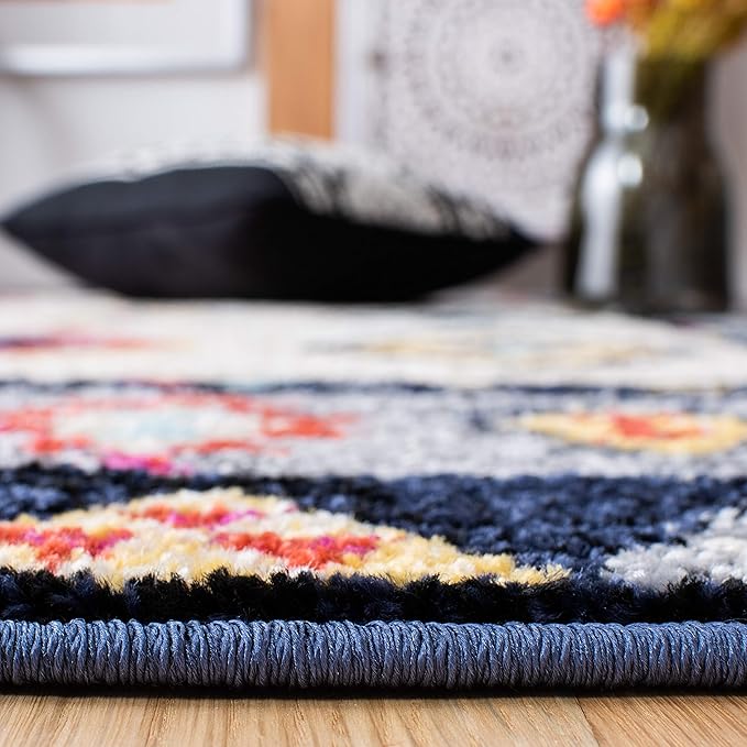 SAFAVIEH Adirondack Collection Runner Rug - 2'6" x 8', Ivory & Grey, Boho Tribal Design, Non-Shedding & Easy Care, Ideal for High Traffic Areas in Living Room, Bedroom (ADR270A)