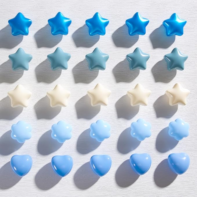 GOGOSO Ball Pits Balls for Toddlers, 100 Stars Hearts Florid Shapes Ball, Flowers Plastics Balls for Bounce House, Pastel Ball for Kids Birthday Party Xmas Friendship Bracelet Banner Decor