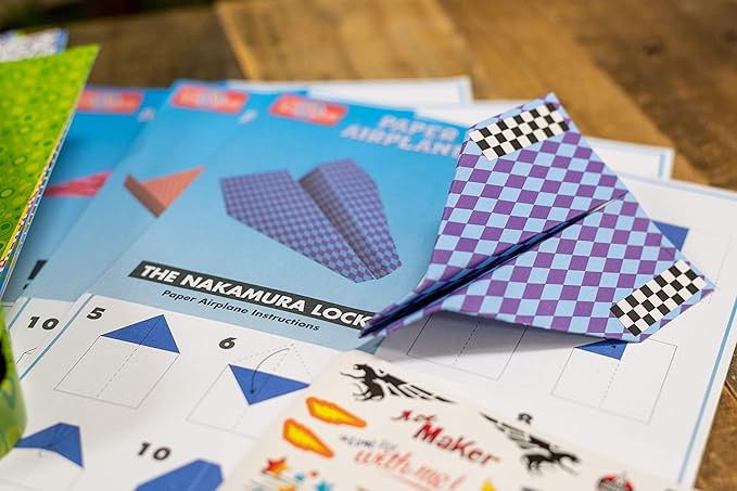 Bendon TS Shure Paper Airplanes Mini Activity Tin with 20 Paper Airplanes and Sticker Sheet 50435