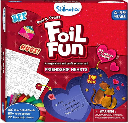 Skillmatics Art & Craft Activity - Foil Fun Valentine's Hearts, Mess Free Art for Kids, DIY Creative Activity, Gifts for Girls & Boys Ages 4, 5, 6, 7, 8 and Up