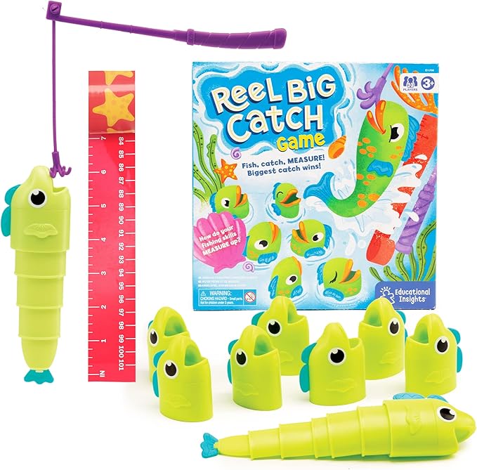 Educational Insights Reel Big Catch Game, Preschool Early Math Game, Gift for Kids Ages 3+