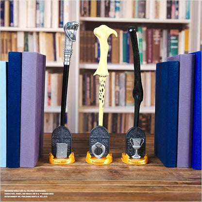 Wizarding World Harry Potter, 12-inch Magical Collector Voldemort Wand with Stand & Die-cast Icon, Magical Artifacts Series