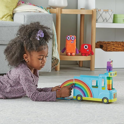 hand2mind Numberblocks Rainbow Counting Bus, Music Toys for Kids Ages 3-5, Toddler Musical Toys, Play Figure Playsets, Number Toys, Preschool Learning Toys, Math Toys, Birthday Gifts for Kids