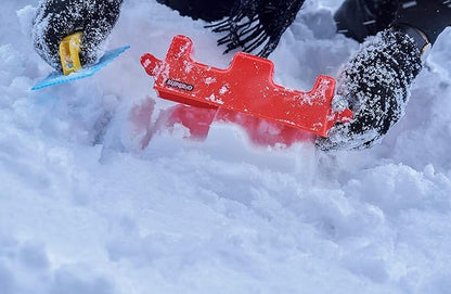 Superio Snow Brick Maker Igloo Fort Crenellated Block Form Outdoor Winter Snow Toys Sand Castle Building Kit for Adults and Kids Sandbox, Beach, Sand Toys (Red, 6)