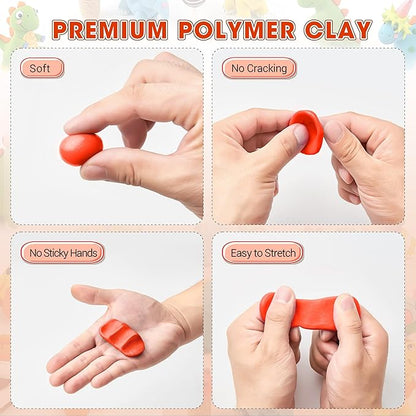 VigorFun 194 PCS Polymer Clay Kit with Sculpting Tools and Accessories, 83 Colors Non-Toxic Modeling Clay for Kids, DIY Oven Bake Clay, Arts and Crafts Gift Set for Kids Adults and Beginners