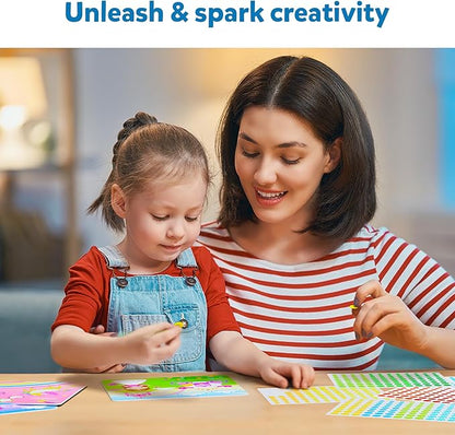 Skillmatics Art Activity - Dot It Unicorns & Princesses, No Mess Sticker Art for Kids, Craft Kits, DIY Activity, Valentine's Day Gifts for Boys & Girls Ages 3, 4, 5, 6, 7, Travel Toys