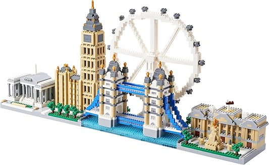 Building Micro Mini Blocks Architecture Skylines Collection Set for Adults London Bridge Mini Bricks for Kids (3430 Pieces)