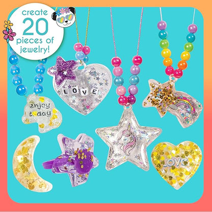 Just My Style Sparkling Jelly Jewelry, Make Your Own Squishy Jewelry, Create 25 Pieces of Jelly Jewelry, Fun Weekend or Sleepover Activity, Great Bead Kit for Kids Ages 6, 7, 8, 9