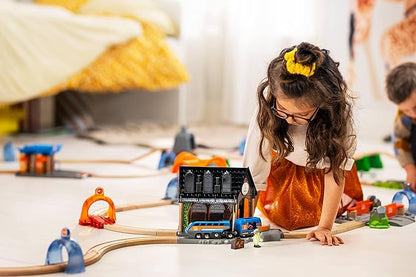 BRIO World – 36007 Smart Tech Sound Spooky Train Station | Kid-Friendly Train Set Accessory | Interactive Sound and Light Effects | Glow-in-The-Dark Feature | Made with FSC-Certified Wood