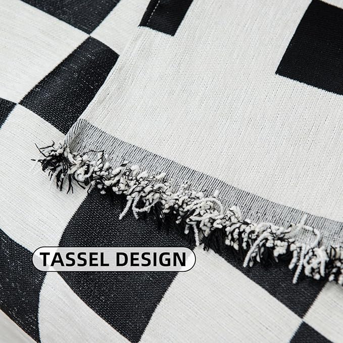 Recliner Chair Covers Lazy Boy Recliner Covers Armchair Cover Blanket Sofa Thick Soft Fabric Living Room Bedroom Throw Washable Sofa Slipcovers for Pets Kids (Black Plaid)