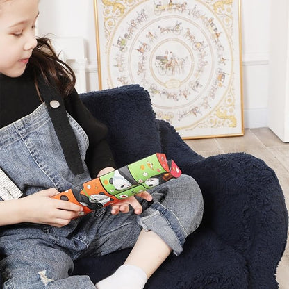 Kids Chairs for Toddler, 2-in-1 Toddler Soft Sherpa Couch Fold Out, Convertible Sofa to Lounger for Girls and Boys, Dark Blue