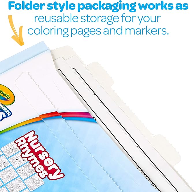 Crayola Color Wonder Nursery Rhymes, Mess Free Coloring Pages & Markers, Gift for Kids, Age 3, 4, 5, 6