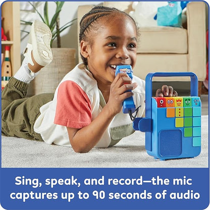 hand2mind Numberblocks Sing and Record Music Player, Kids Karaoke Microphone, Musical Toys, Toddler Boombox, Counting Toys, Preschool Math Learning Activities, Numbers for Toddlers, Birthday Gifts