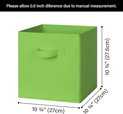 GRANNY SAYS 11 Inch Cube Storage Bins, Colorful Cube Storage Organizer, Fabric Storage Bins, Storage Cubes for Shelves, Closet, Toy Storage Bins for Kids Room, Play Room, Rainbow, 8-Pack