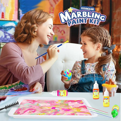 Water Marbling Paint for Kids, Easter Basket Stuffers,Birthday Gifts for Kids 3+ Years Old,Arts and Crafts for Girls Boys Ages 8-12 6-8 3-5,STEM Science Toys