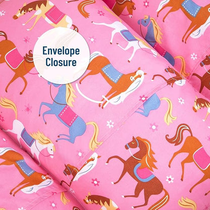 Wildkin Microfiber Pillow Lounger, 87 X 27 Inches, Horses