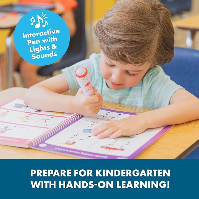 Educational Insights Hot Dots Let's Learn Kindergarten Reading - Learn Spelling & Reading Workbook with Interactive Pen, Ages 5+