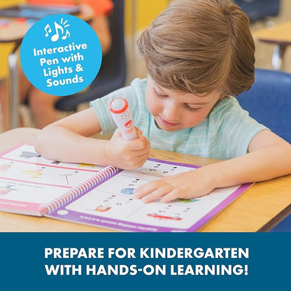 Educational Insights Hot Dots Let's Learn Kindergarten Reading - Learn Spelling & Reading Workbook with Interactive Pen, Ages 5+