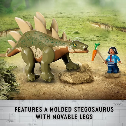 LEGO Jurassic World Dinosaur Missions: Stegosaurus Discovery Building Set - Dinosaur Toys Pretend Play Set with 2 Minifigures for Boys & Girls, Ages 6+ - Gift Ideas for Kids - 76965