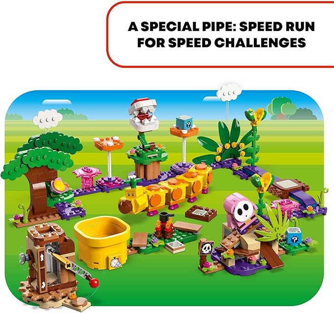 LEGO Super Mario Soda Jungle Maker Set, Customizable Nintendo Birthday Gift, Mario Playset for Kids, Pink Shy Guy and a Wiggler, Jungle Toys for Boys, Girls and Any Gamers Ages 7 and Up, 71434
