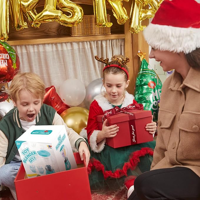 TOY Life Play Kitchen Accessories Toddler Kitchen Playset Toy Kitchen Appliances Kitchen Sets for Kids Ages 4-8 Kid Blender Toy Toaster Kitchen Set with Realistic Light Sound Gift for Girls Boys