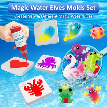 Kiditos Magic Water Elf Powder Refill 5 Packs+Mixed Cute Mold Set