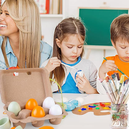 3 Otters 12PCS Egg Play Food Set for Kids Kitchen, Wooden Egg Toys Pretend Separable Egg with Yolk Painting Eggs for Kids Early Development Learning Birthday