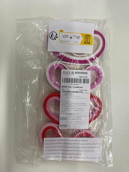 NEBURORA 16 Pieces Valentine's Day Silicone Wristbands Pink Red Heart Rubber Bracelets for Valentine's Gift Party Decoration Favors