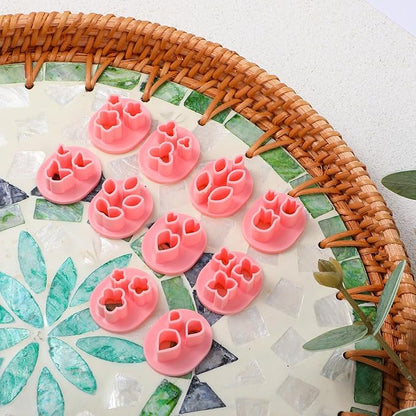 10 PCS Flower Polymer Clay Cutters, 10 Shapes Mini Polymer Clay Cutters Floral Leaf Butterfly Clays Earrings Cutter for Earrings Jewelry Making DIY Crafts