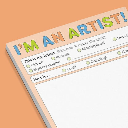 Knock Knock Kids I’m an Artist! Playtime Pad: Kids Activity Pad, 40 Sheets Plus Full-Color Sticker Sheet, 6 x 9-Inches
