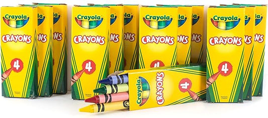 Crayola 12 Boxes 4-ct. Crayon Party Favor Pack Colors