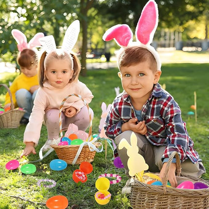 24 PCS Easter Eggs Prefilled with Bracelets, Easter Kids Basket Stuffer, Pre Plastic Easter Eggs Stuffers Easter Toys for Easter Eggs Hunt Game, Girls Easter Party Favor, Classroom Prize Supplies