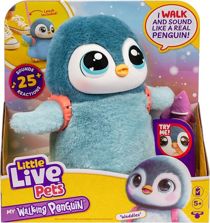 Little Live Pets My Walking Penguin - Waddles Soft and Cuddly Interactive Toy Penguin That Walks, Dances and Flaps It's Wings. 25+ Sounds and Reactions. Batteries Included. for Kids Ages 5+
