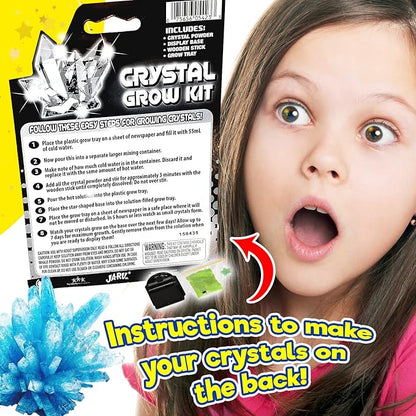 JA-RU Kids Science Kit Crystal Grow Kit (8 Crystal Kits) DIY Stem Learning Toys Grow Crystals Kit for Kids Growing Gemstone & Crystals. Cool Educational Toy Science Toy Gifts for Boys & Girls 5423-8s