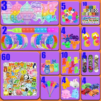 120 Pcs Party Favors for Kids, Treasure Box Toys for Classroom, Goodie Bag Stuffers, Pinata Filler, Treasure Cheast for Kids Prizes, Carnival Prizes Box Toys, Return Gifts for Kids Birthday 4-8-12