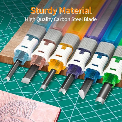 Wood Carving Tools Set - Wood Carving Knife Set for Beginners, Professionals, Hobbyists, Artists, and Sculptors - Multipurpose Sculpting, Soap Carving, Pumpkin Carving(PLASTIC HANDLE)