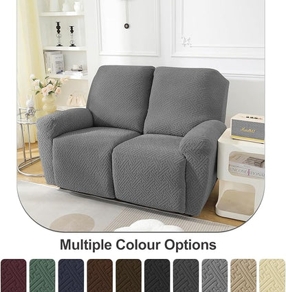 NORTHERN BROTHERS Recliner Chair Covers, Loveseat Chair Covers, Covers for Reclining Chairs, Recliner Couch Cover 2 Seat, Light Gray