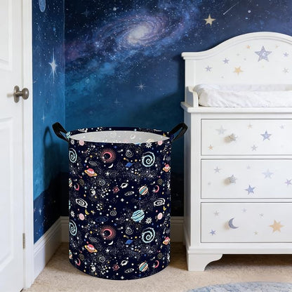 Moon Laundry hamper,Kids Laundry Basket,Baby Nursery Hamper,Waterproof foldable laundry basket for boys and girls,toy storage box,Kid Room Decor(Moon)