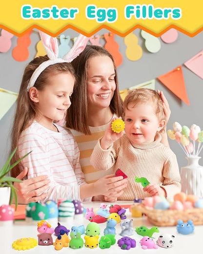 30 Pack Squishy Toys, Random Kawaii Party Favors for Kids 3-5, 4-8, 8-12, Treasure Box Toys for Classroom Prizes, Mini Birthday Gifts Goodie Bag Stuffers Bulk Fidget Squeeze Toy