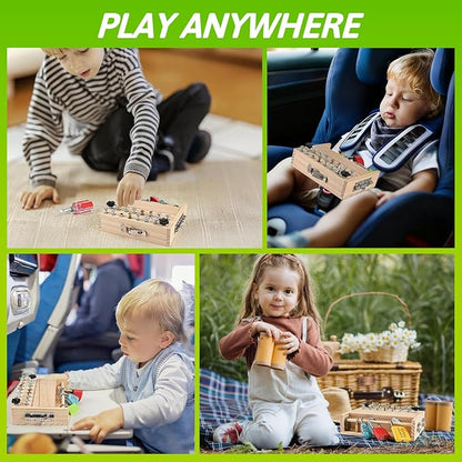 Montessori Screwdriver Board Set, Montessori Toys for 3 4 5 with 6 Locks and Keys, Toddler Screwdriver Toy, Kids Tool Set, Preschool Learning Sensory Toy, Fine Motor Skills Toys