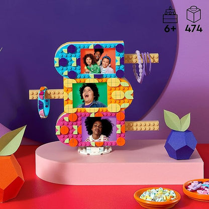 LEGO® DOTS Ice Cream Picture Frames & Bracelet 41956 Craft Kit; Customisable Holder for Photos or Jewellery for Ages 6+