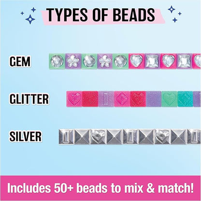 Cool Maker, PopStyle Expansion Pack, Bracelet Making Kit with over 50 Gem Beads, Makes 3, DIY Arts and Crafts Kids Toys for Girls
