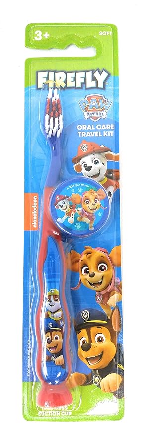 PAW Patrol Toothbrush for Kids 3+ yrs. Soft Suction Cup Pack of 2