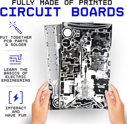 Space O DIY Engineering Kit - Solar Orbiter Model Building Kit - Solar-Powered Science Toy Kits - Educational STEM Kit, Electrical Engineering Kit - DIY Toy Gift for Adults, Teens, Kids 14+