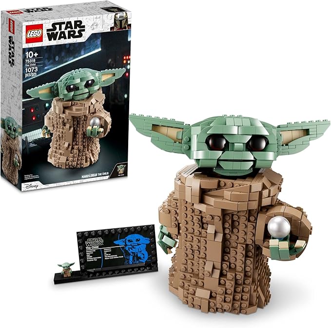 LEGO Star Wars: The Mandalorian Series The Child 75318 - Baby Yoda Grogu Figure, Building Toy, Collectible Room Decoration for Boys and Girls, Teens, with Minifigure and Nameplate, Gift Idea