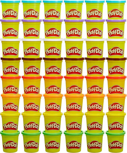 Play-Doh Bulk Pack of 48 Cans, 6 Sets of 8 Modeling Compound Colors, 3oz, Back to School Gifts & Prizes for Students & Classroom, Preschool Toys for Kids, Ages 2+ (Amazon Exclusive)