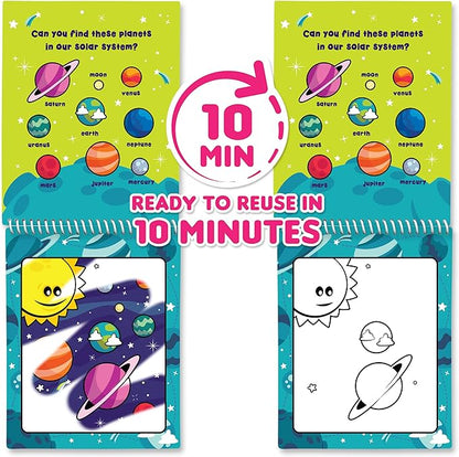 Water Magic - Patented Gourmet Scented Reusable Water Reveal Activity Books - No Mess, All Fun by Scentco (Cosmic Adventure and Creatures)