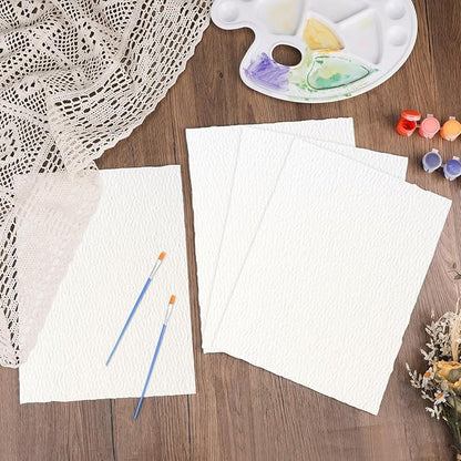 25 Sheets Watercolor Paper 9X 12, 300 GSM Deckled Edge Paper Rough/Textured Handmade Paper for Watercolors, Wedding Invitations, Cards, Crafts