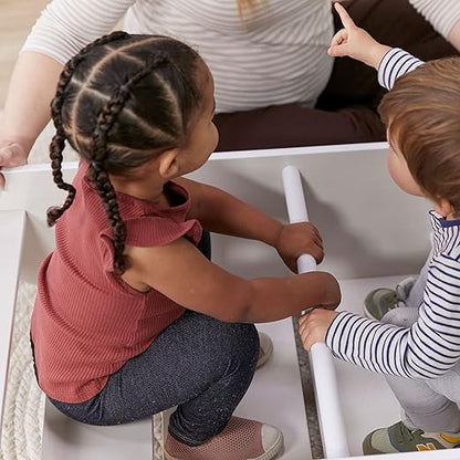 ECR4Kids Rocking Boat and Steps, Play Center, White Wash