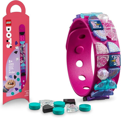 LEGO DOTS Unicorns Forever Toy Bracelet Making Kit 41802, Great Unicorn Gift for Creative Girls and Boys, Bracelet Kit with Sparkly Diamond-Like Tiles, Jewelry Making Craft Kit with Unicorn Theme